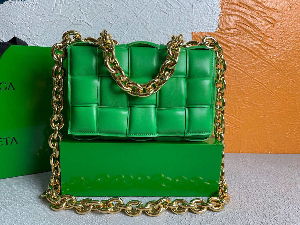 Bottega Veneta BV 20206 Chain Cassette 631421 Grass Green Gold