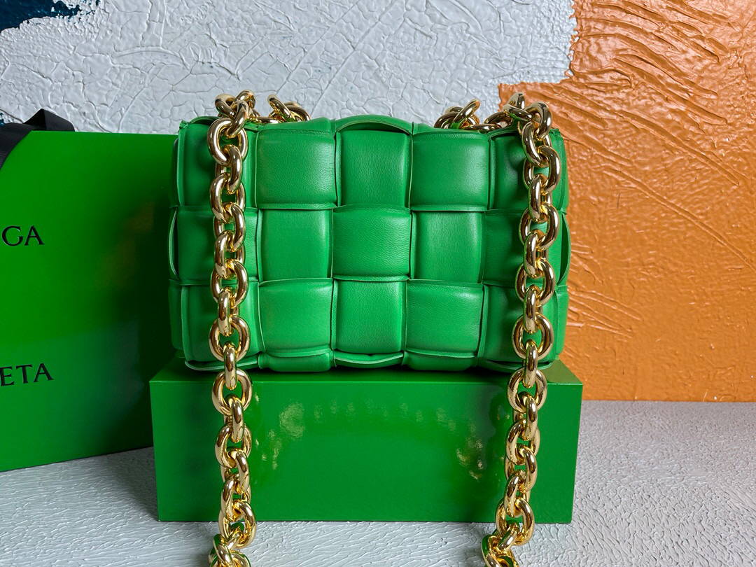 Bottega Veneta BV 20206 Chain Cassette 631421 Grass Green Gold - Default Title - View 3