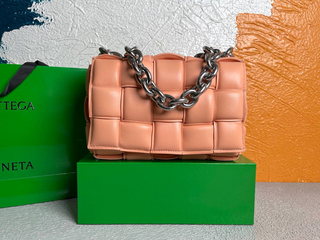 Bottega Veneta BV 20206 Chain Cassette 631421 Light Pink Silver - Default Title - View 1