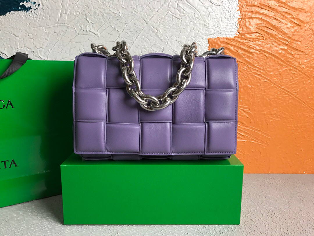 Bottega Veneta BV 20206 Chain Cassette 631421 Purple Silver - Default Title - View 1