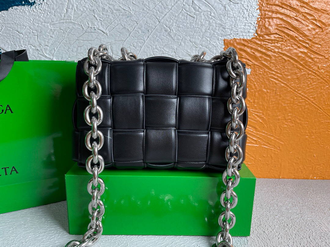 Bottega Veneta BV 20206 Chain Cassette 631421 Black Silver - Default Title - View 3