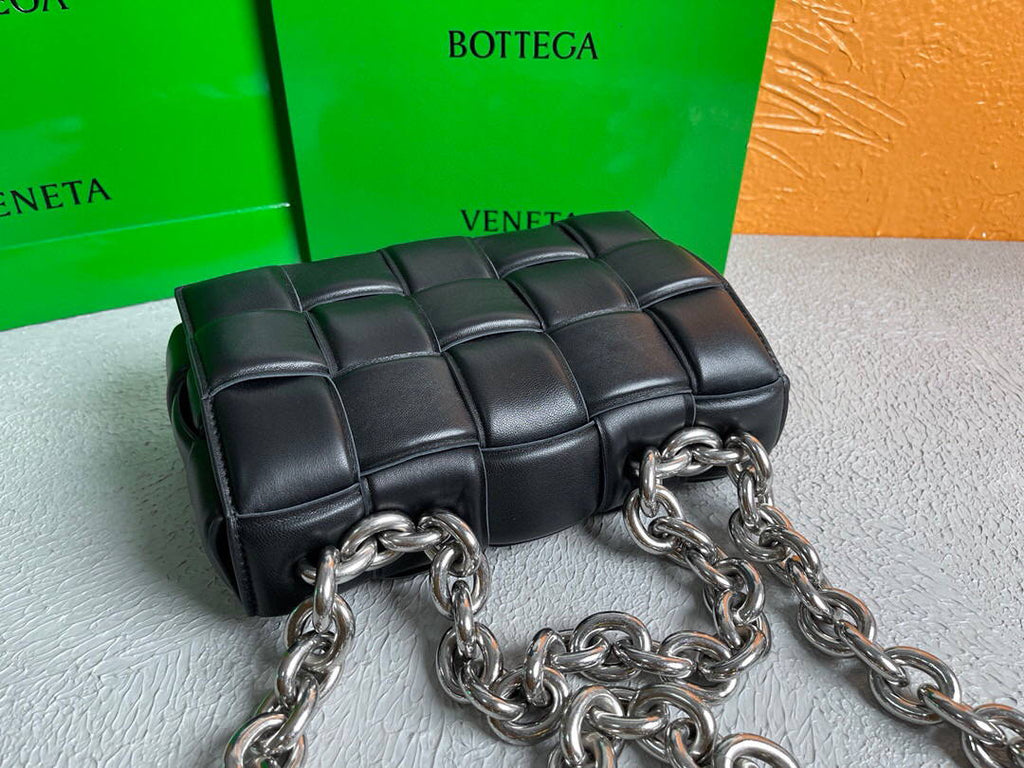 Bottega Veneta BV 20206 Chain Cassette 631421 Black Silver