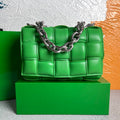 Bottega Veneta BV 20206 Chain Cassette 631421 Green Silver - Default Title - View 1