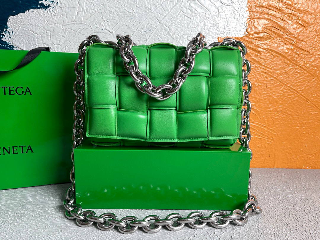 Bottega Veneta BV 20206 Chain Cassette 631421 Green Silver - Default Title - View 2