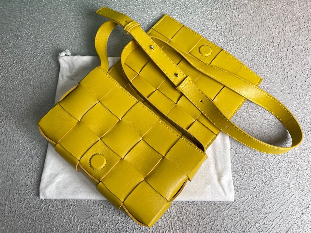 Copy of Bottega Veneta BV 578004 Cassette Cross-body Bag 58890 Yellow