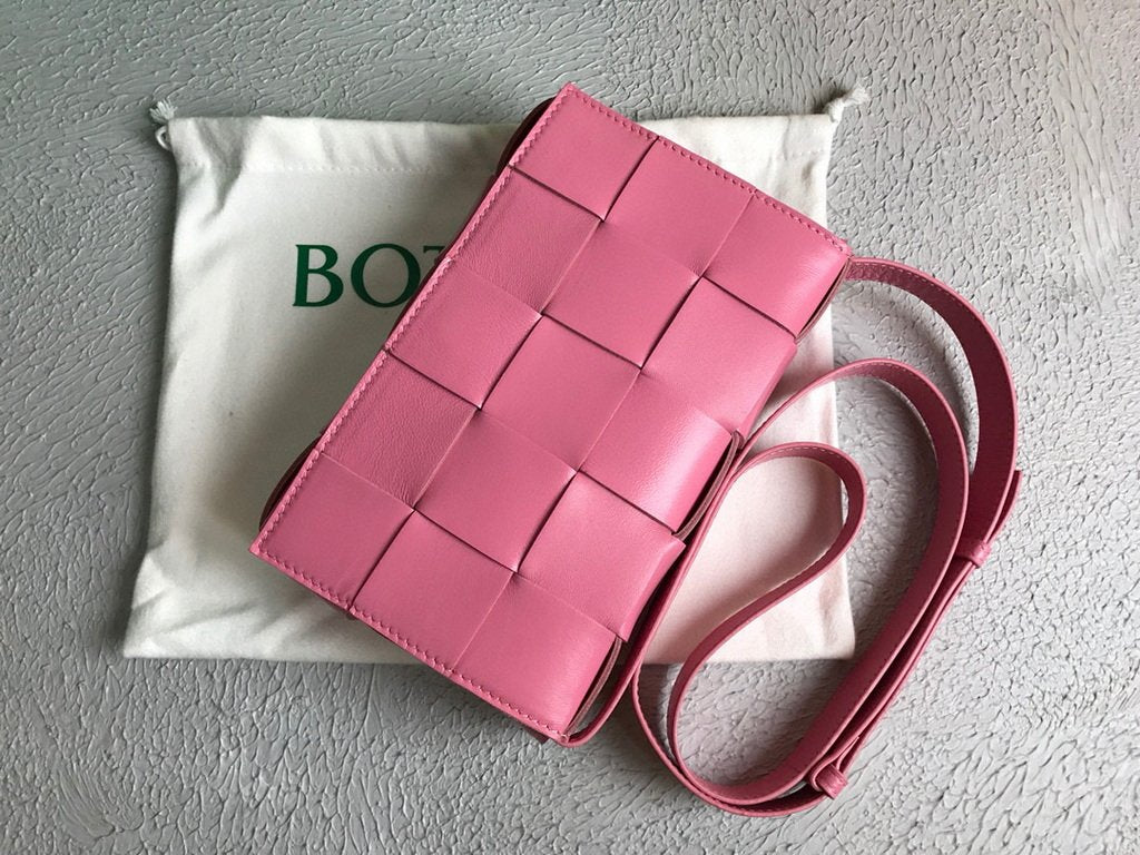 Bottega Veneta BV 578004 Cassette  Cross-body Bag 58890 Rose Red