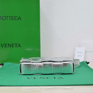 Bottega Veneta BV 578004 Cassette Cross-body bag soft lambskin leather Silver - Default Title - View 5