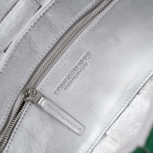 Bottega Veneta BV 578004 Cassette Cross-body bag soft lambskin leather Silver - Default Title - View 8