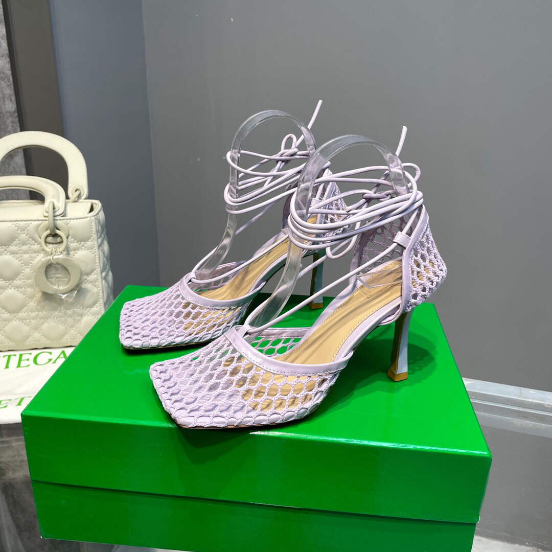 Bottega Veneta BV 651388 Mesh and Leather Sandals VBSD35964 - 34 - View 4