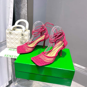 Bottega Veneta BV 651388 Mesh and Leather Sandals VBSD35963 - 34 - View 4