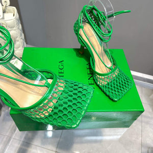 Bottega Veneta BV 651388 Mesh and Leather Sandals VBSD35965 - 34 - View 5