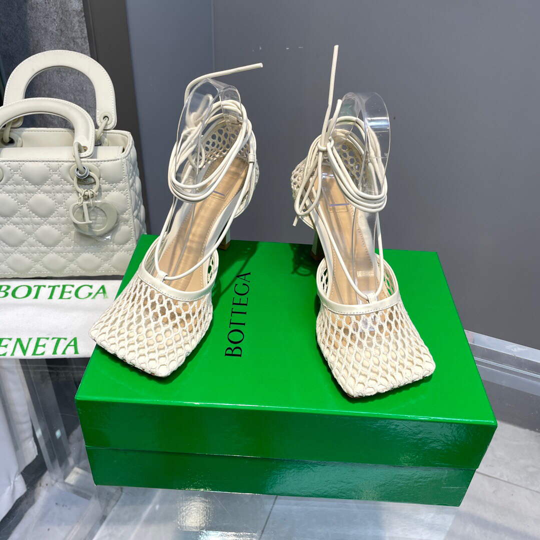 Bottega Veneta BV 651388 Mesh and Leather Sandals VBSD35966 - 34 - View 1