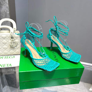Bottega Veneta BV 651388 Mesh and Leather Sandals VBSD35967 - 34 - View 3
