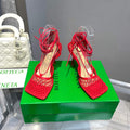 Bottega Veneta BV 651388 Mesh and Leather Sandals VBSD35968 - 34 - View 1