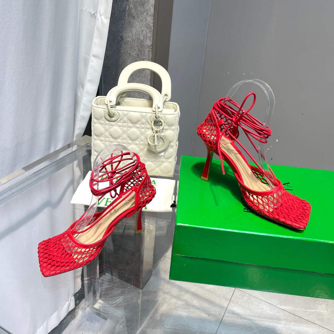 Bottega Veneta BV 651388 Mesh and Leather Sandals VBSD35968 - 34 - View 8