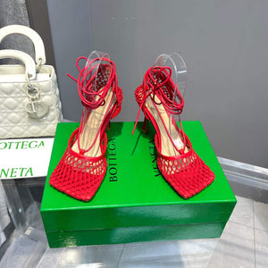 Bottega Veneta BV 651388 Mesh and Leather Sandals VBSD35968 - 34 - View 9