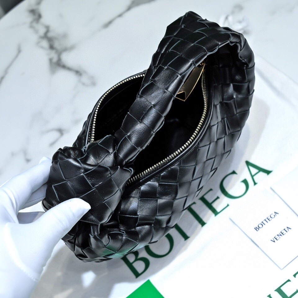 Bottega Veneta BV 651876 mini Jodie Black Gold
