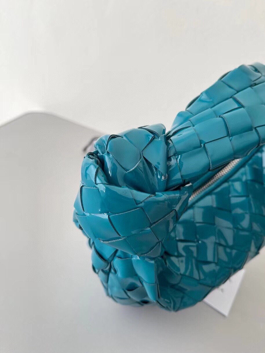 Bottega Veneta BV 651876 mini Jodie Patent leather Blue