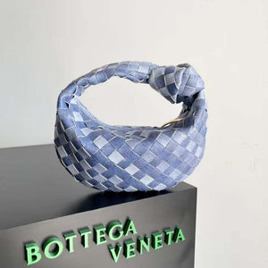 Bottega Veneta BV 651876 mini Jodie canvas Rhinestones Denim Blue - Default Title - View 1