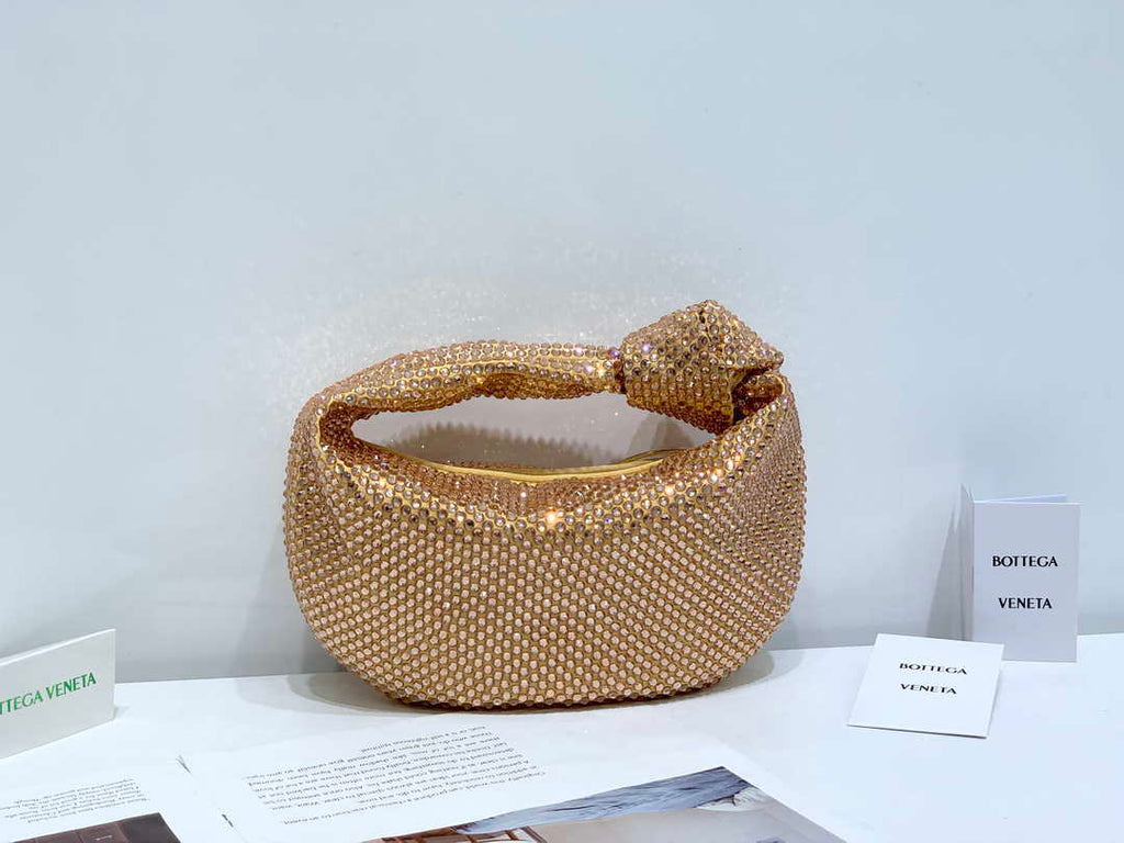 Bottega Veneta BV 651876 mini Jodie Rhinestones Apricot