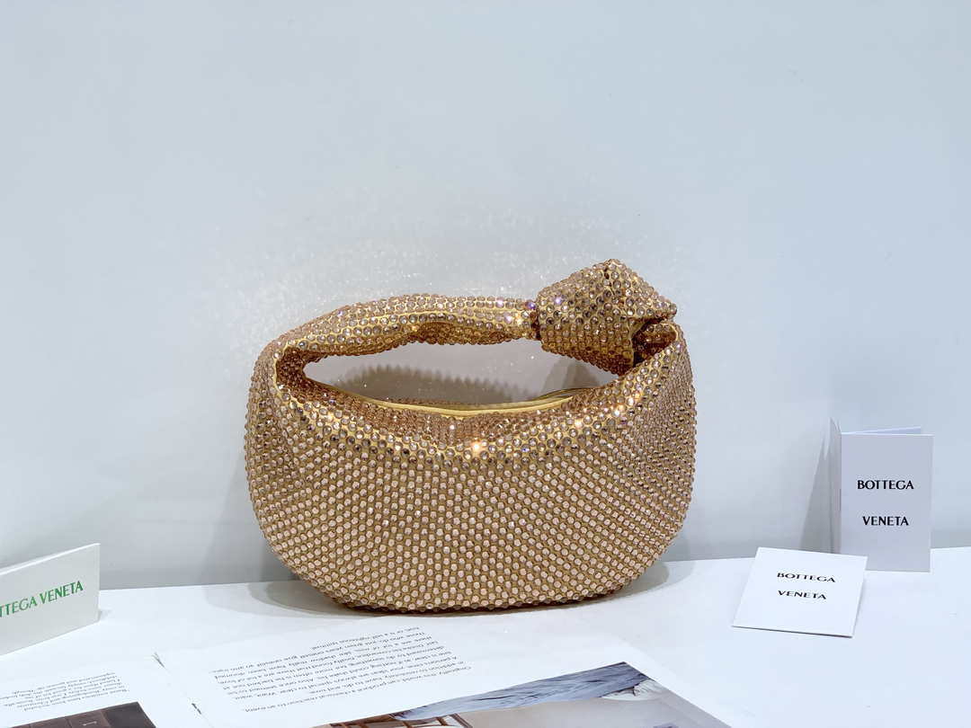 Bottega Veneta BV 651876 mini Jodie Rhinestones Apricot - Default Title - View 2