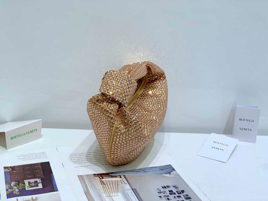 Bottega Veneta BV 651876 mini Jodie Rhinestones Apricot