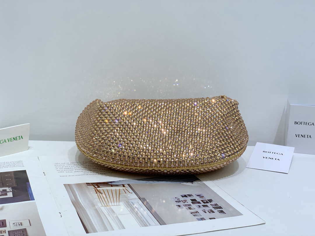 Bottega Veneta BV 651876 mini Jodie Rhinestones Apricot - Default Title - View 5