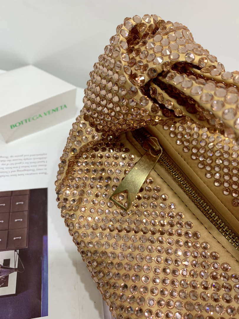 Bottega Veneta BV 651876 mini Jodie Rhinestones Apricot - Default Title - View 6