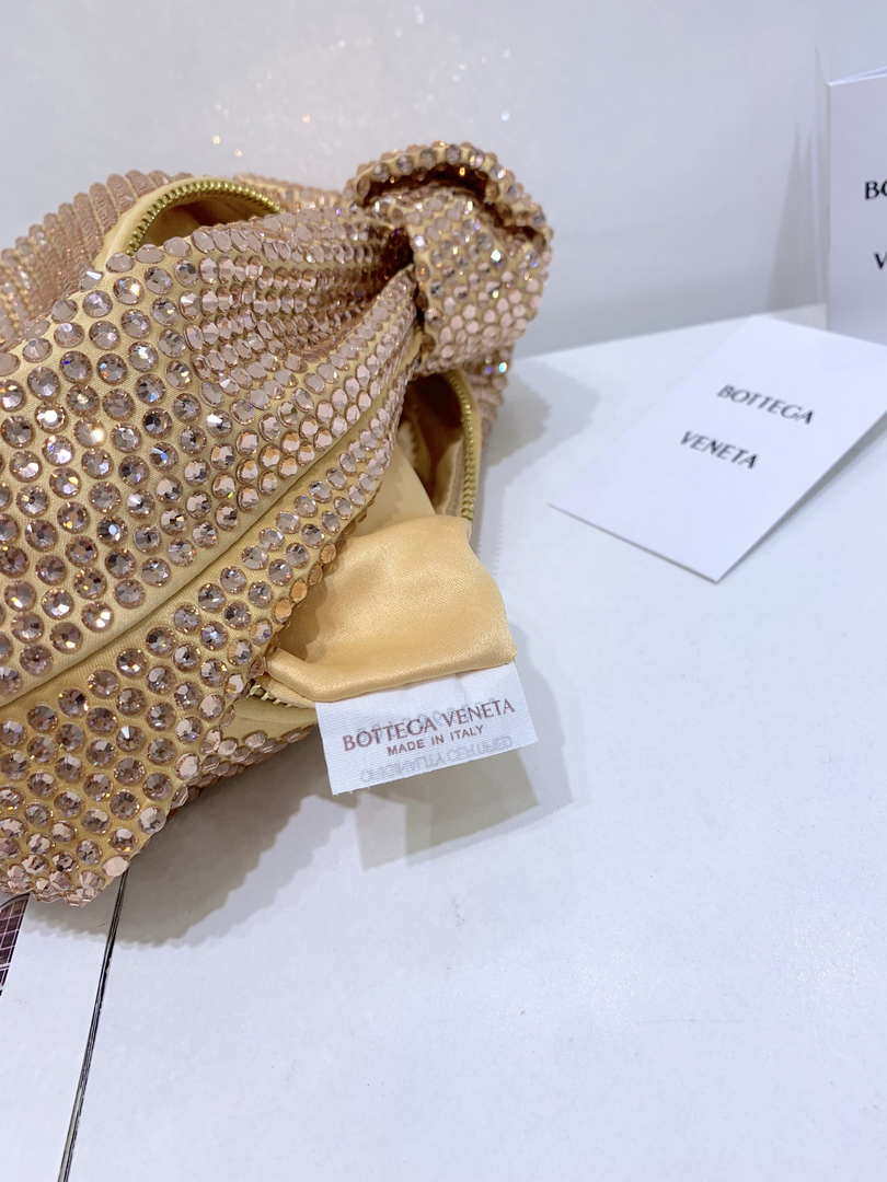 Bottega Veneta BV 651876 mini Jodie Rhinestones Apricot