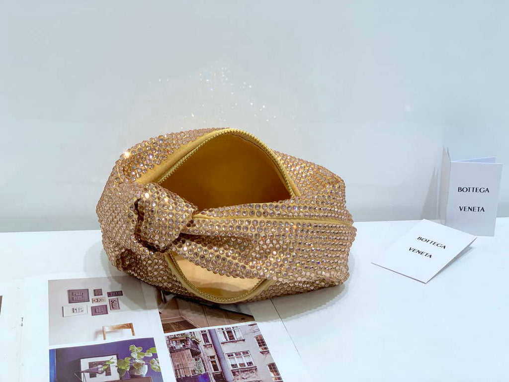 Bottega Veneta BV 651876 mini Jodie Rhinestones Apricot