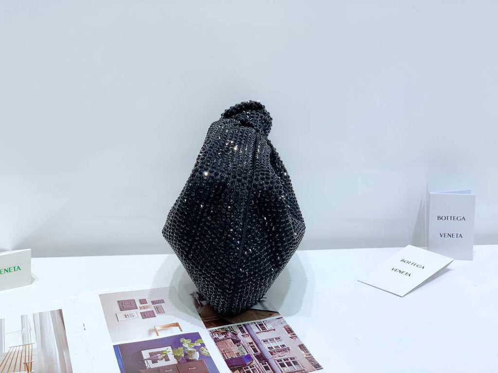 Bottega Veneta BV 651876 mini Jodie Rhinestones Black