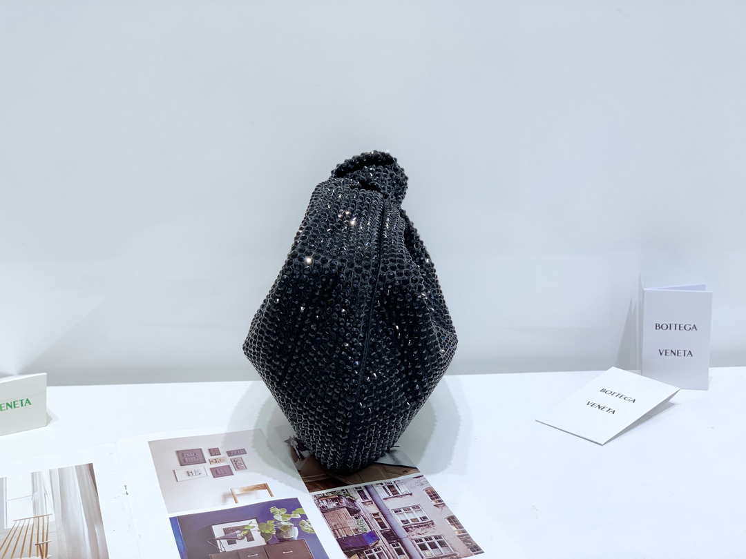 Bottega Veneta BV 651876 mini Jodie Rhinestones Black