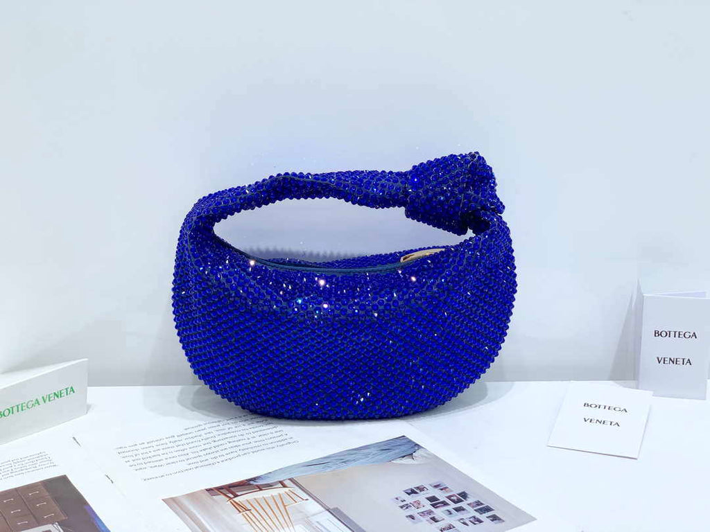 Bottega Veneta BV 651876 mini Jodie Rhinestones Blue