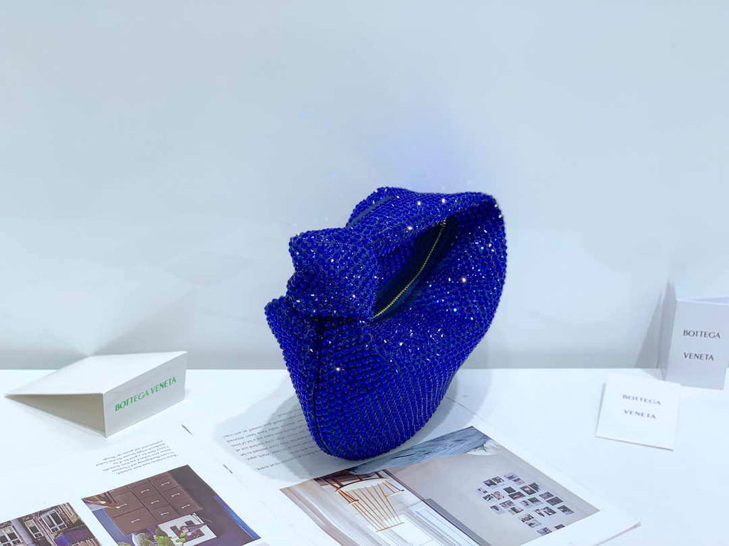 Bottega Veneta BV 651876 mini Jodie Rhinestones Blue