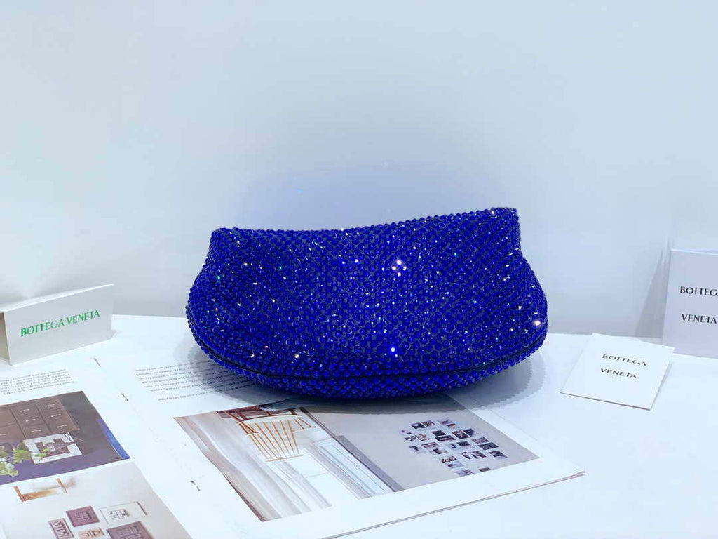 Bottega Veneta BV 651876 mini Jodie Rhinestones Blue