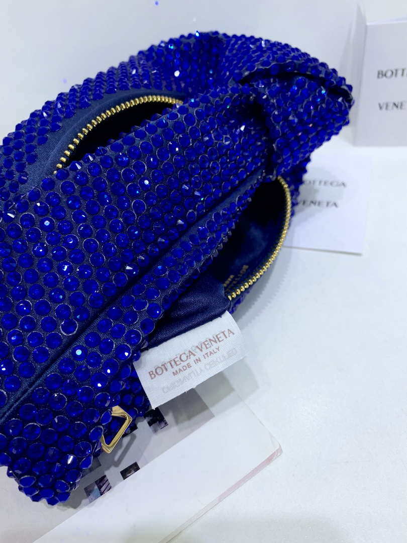 Bottega Veneta BV 651876 mini Jodie Rhinestones Blue