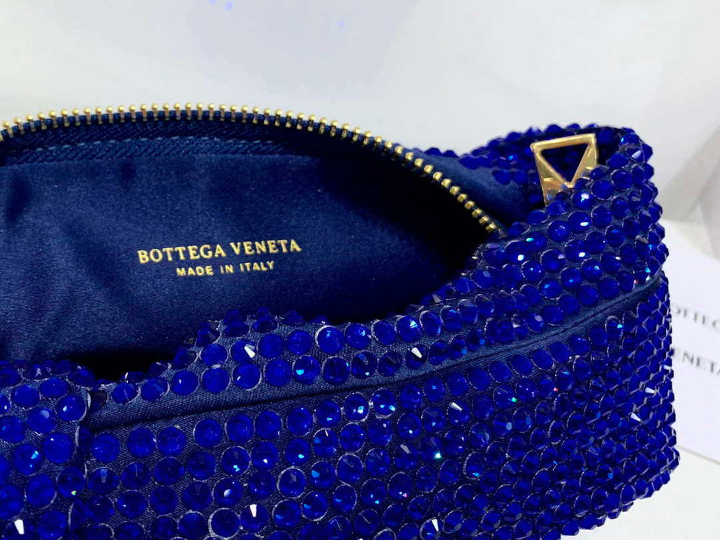 Bottega Veneta BV 651876 mini Jodie Rhinestones Blue