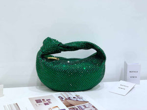 Bottega Veneta BV 651876 mini Jodie Rhinestones Dark Green - Default Title - View 1