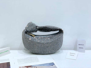 Bottega Veneta BV 651876 mini Jodie Rhinestones Sliver Black - Default Title - View 1