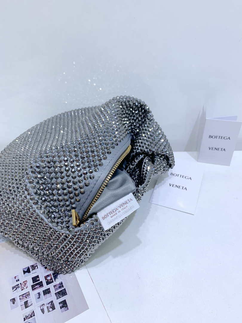 Bottega Veneta BV 651876 mini Jodie Rhinestones Sliver Black - Default Title - View 6