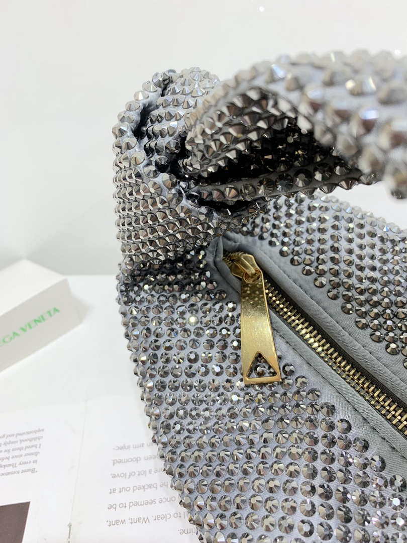 Bottega Veneta BV 651876 mini Jodie Rhinestones Sliver Black - Default Title - View 8