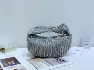 Bottega Veneta BV 651876 mini Jodie Rhinestones Sliver White - Default Title - View 2