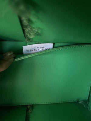 Bottega Veneta BV 652867 Arco Tote Intreccio shearling Dark Green - Default Title - View 7