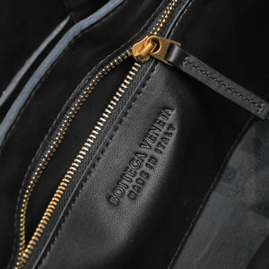 Bottega Veneta BV 666870 Cassette Intreccio grained leather cross-body bag Black - Default Title - View 8