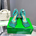 Bottega Veneta BV 667206 Rhinestone mesh and leather sandals V0GU11017 - 34 - View 1