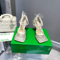 Bottega Veneta BV 667206 Rhinestone mesh and leather sandals V0GU11018 - 34 - View 1
