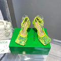 Bottega Veneta BV 667206 sequins mesh and leather sandals V0GU11020 - 34 - View 1