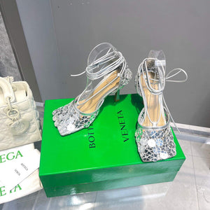 Bottega Veneta BV 667206 sequins mesh and leather sandals V0GU11021 - 34 - View 6