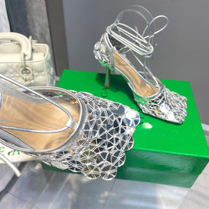 Bottega Veneta BV 667206 sequins mesh and leather sandals V0GU11021 - 34 - View 7