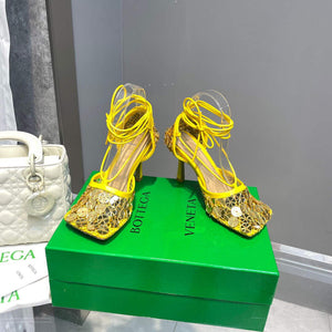Bottega Veneta BV 667206 sequins mesh and leather sandals V0GU11023 - 34 - View 1